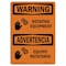 Signmission OSHA Warning Sign, 7" Height, Rigid Plastic, Rotating Equipment With Symbol Bilingual, Landscape OS-WS-P-710-L-12829 - alternate 1